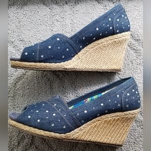 Skechers Espadrilles Peeptoe Sandals